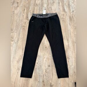 Under Armour Black Leggings with Gray Waistband